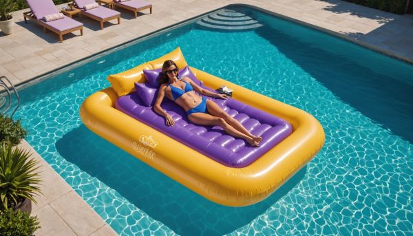 Le matelas gonflable géant roi de la piscine est là