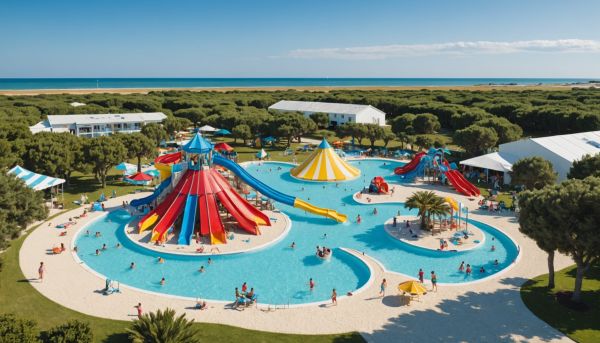Plongez dans l'expérience unique des campings avec piscine et toboggans sur l'île de Ré