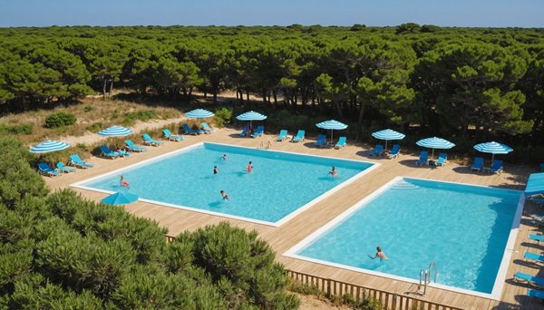 Quels sont les équipements aquatiques des campings avec piscine de l'Ile d'Oléron ?