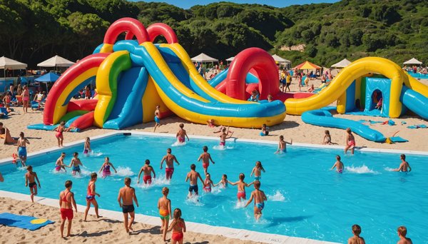 Activités nautiques pour enfants dans les campings avec parc aquatique sur la côte atlantique française