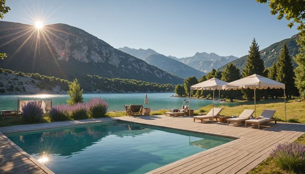 Plonger dans le sublime : Camping dans les Alpes de Haute Provence avec piscine, vue sur les montagnes et les lavandes